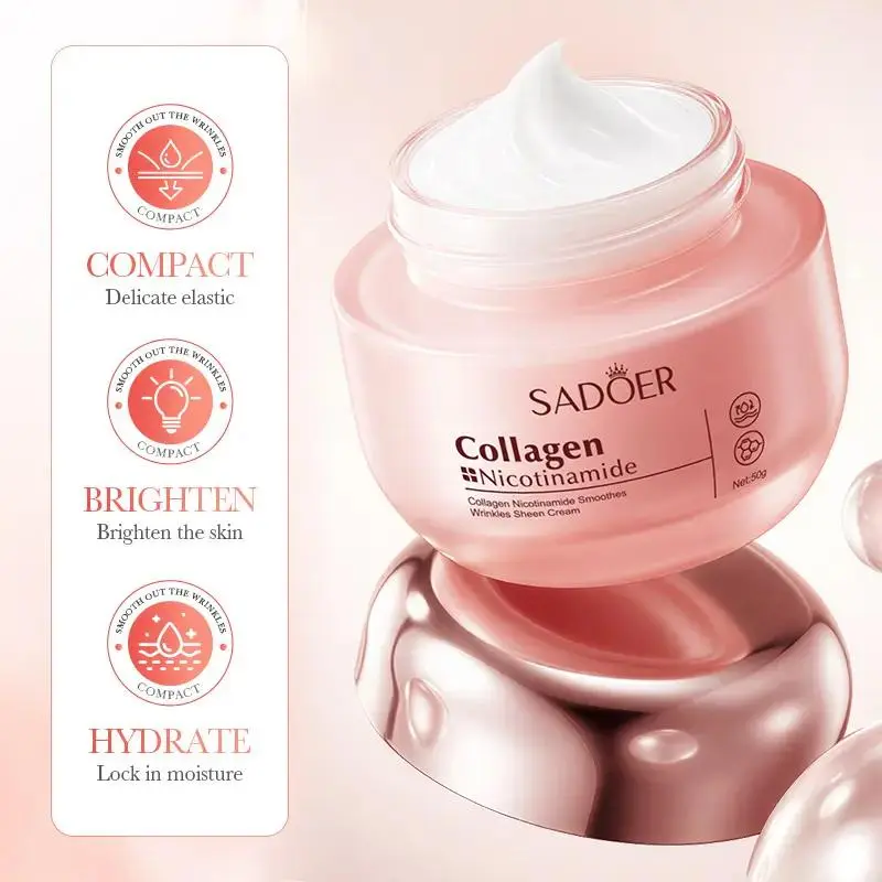Brightening Cream | Collagen & Niacinamide | Advanced Radiant & Firming Formula | Deep Hydrating K-Beauty Facial Care for Glowing Skin Korean Brightening Cream | Collagen & Niacinamide | Advanced Radiant & Firming Formula