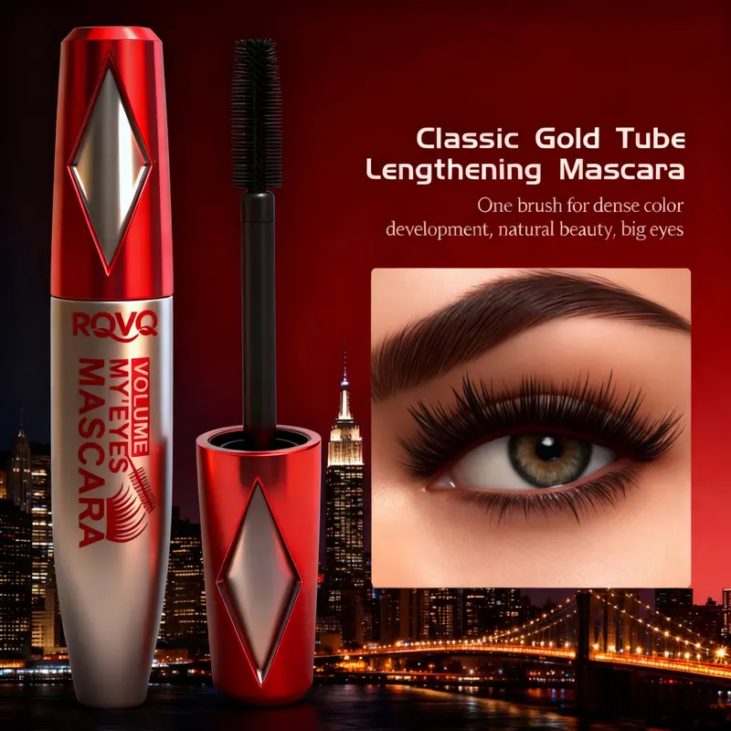 Mascara Silky Buildable Formula 24HR Lift Slender Thick Curl Anti-smudge No Caking Reject Fly Legs good